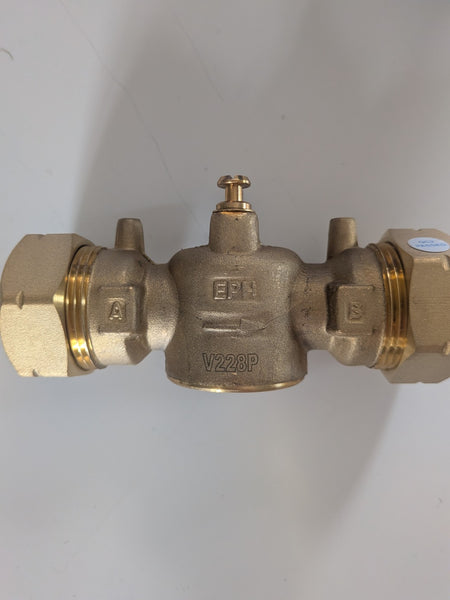 EPH V228P 28mm 2-port motorised valve body front view